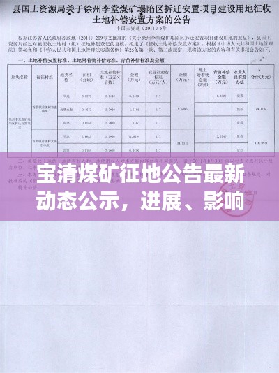 宝清煤矿征地公告最新动态公示,进展、影响与解读